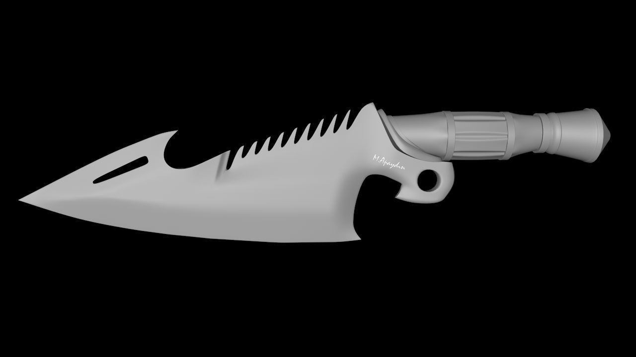 OLD KNIFE 3D model_1