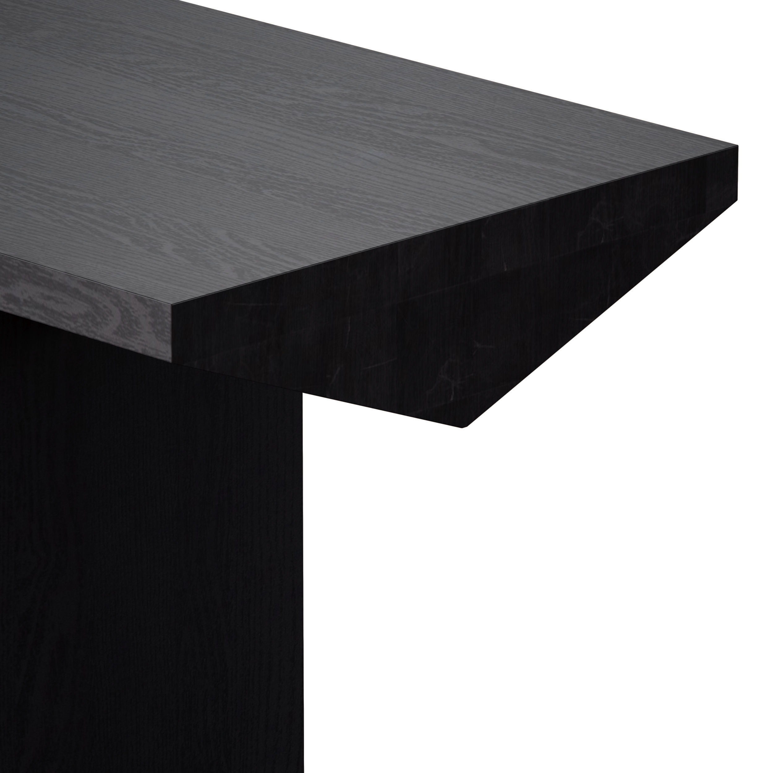 Van Charcoal Wood Console Table Crate and Barrel 3D model_8