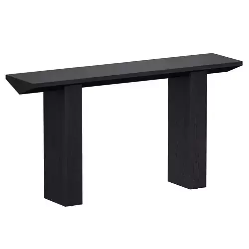 Van Charcoal Wood Console Table Crate and Barrel