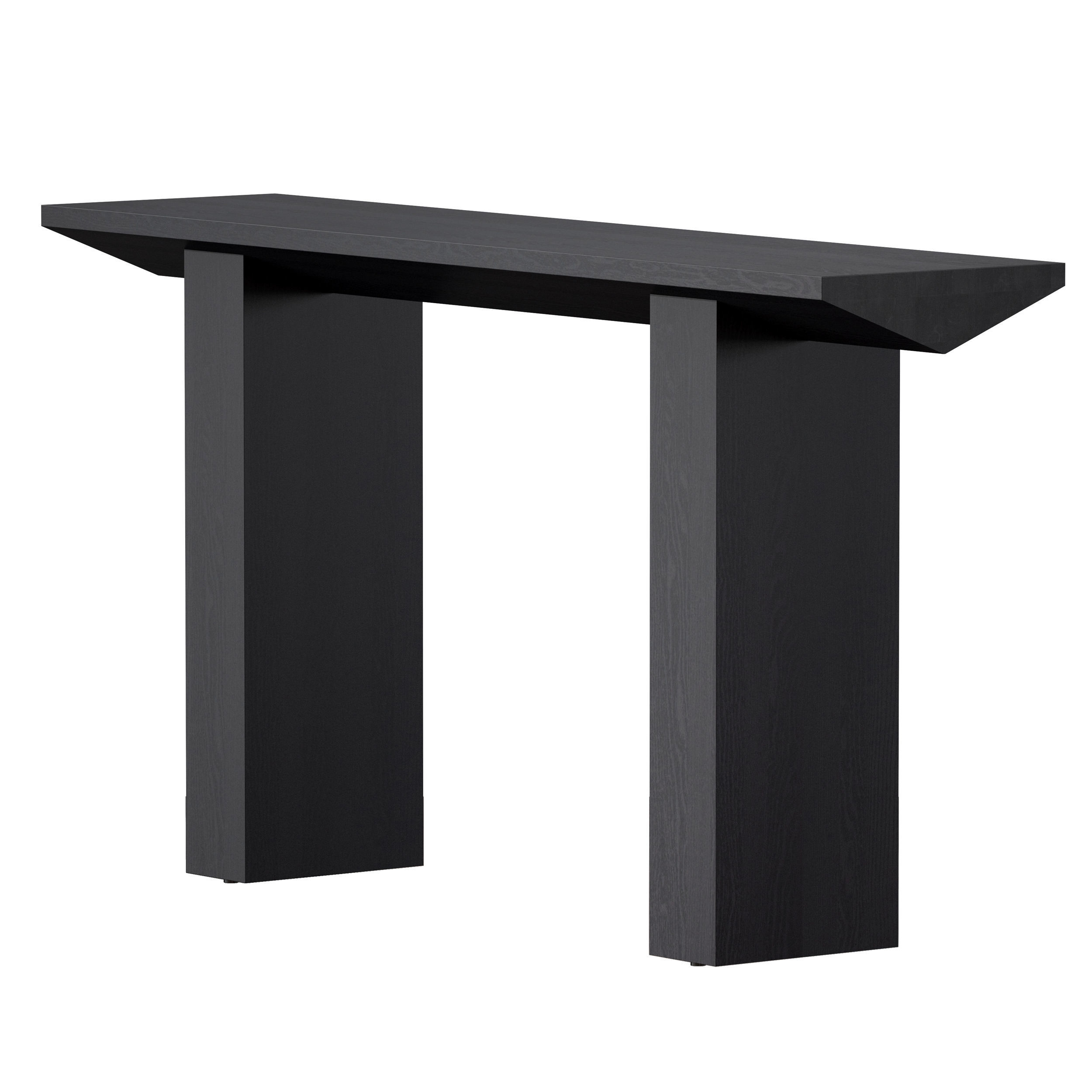 Van Charcoal Wood Console Table Crate and Barrel 3D model_6