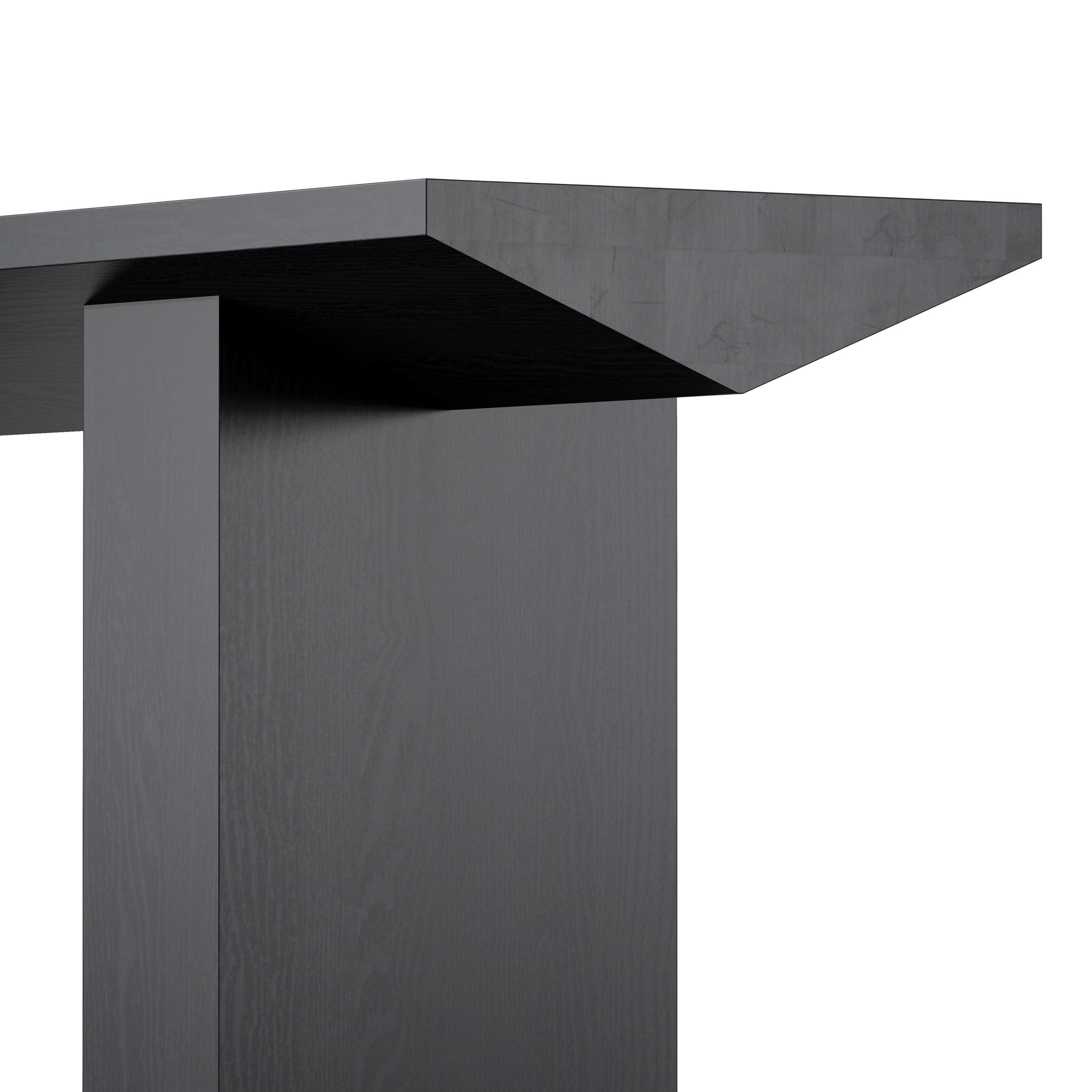 Van Charcoal Wood Console Table Crate and Barrel 3D model_9