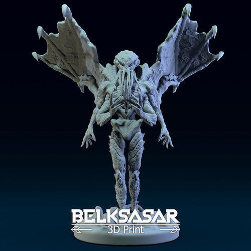  Cthulhu Conjuring in Dynamic pose 3D print model
