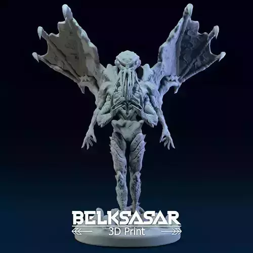  Cthulhu Conjuring in Dynamic pose 3D print model