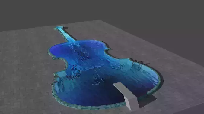 Violin pool 3D model