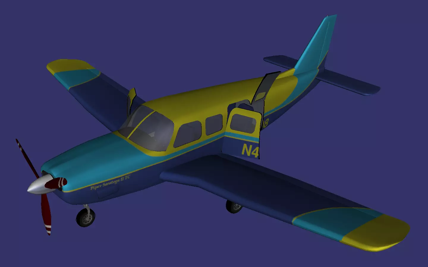 Piper PA-32 Saratoga Low-poly 3D model
