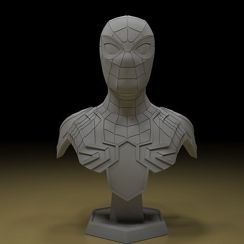 Iron Spider Bust Sculpture Avenger 3d Model 3D print model