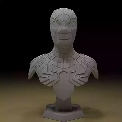 Iron Spider Bust Sculpture Avenger 3d Model