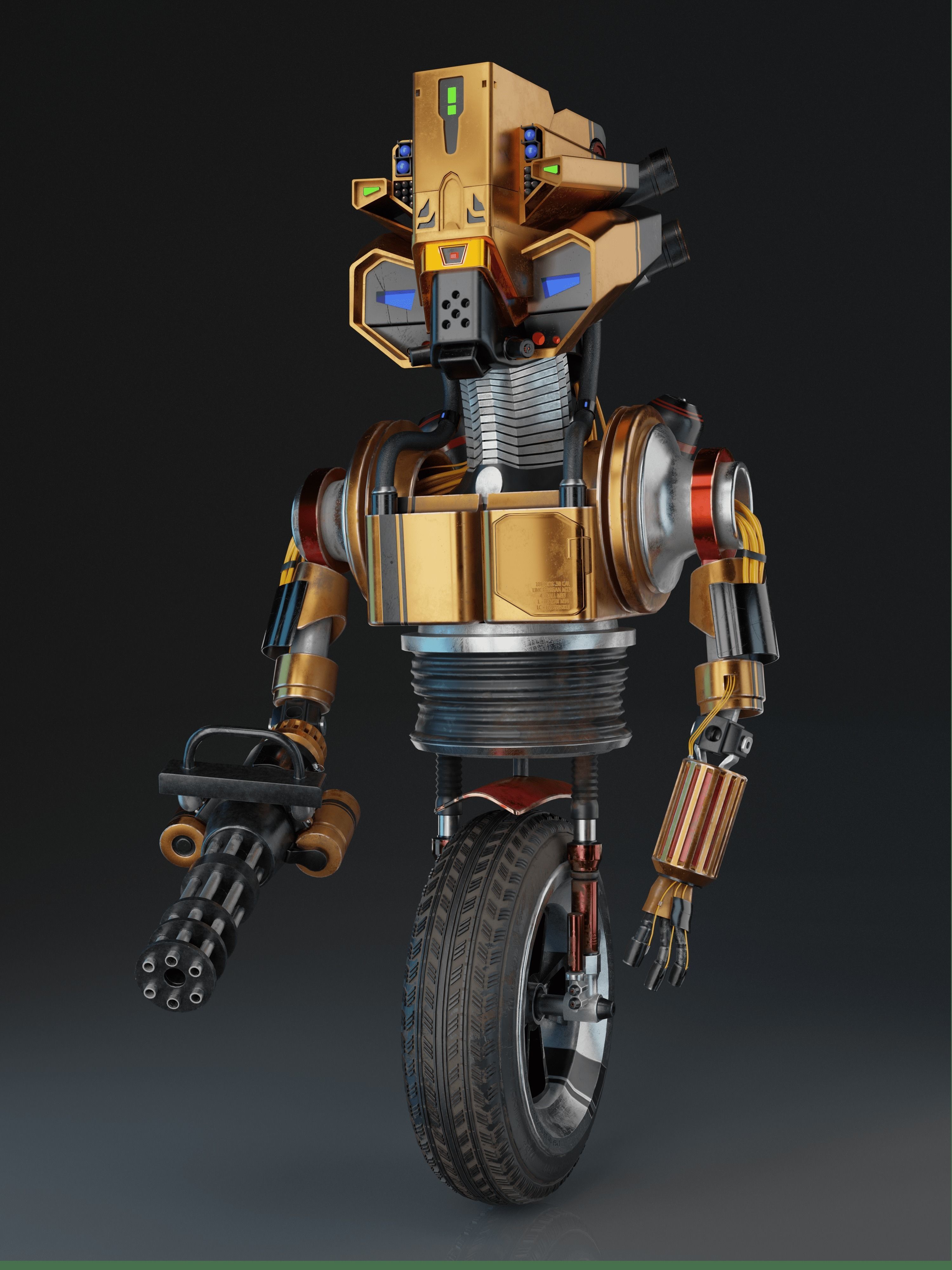 Sci-fi Robot SINNER Low-poly 3D model_2
