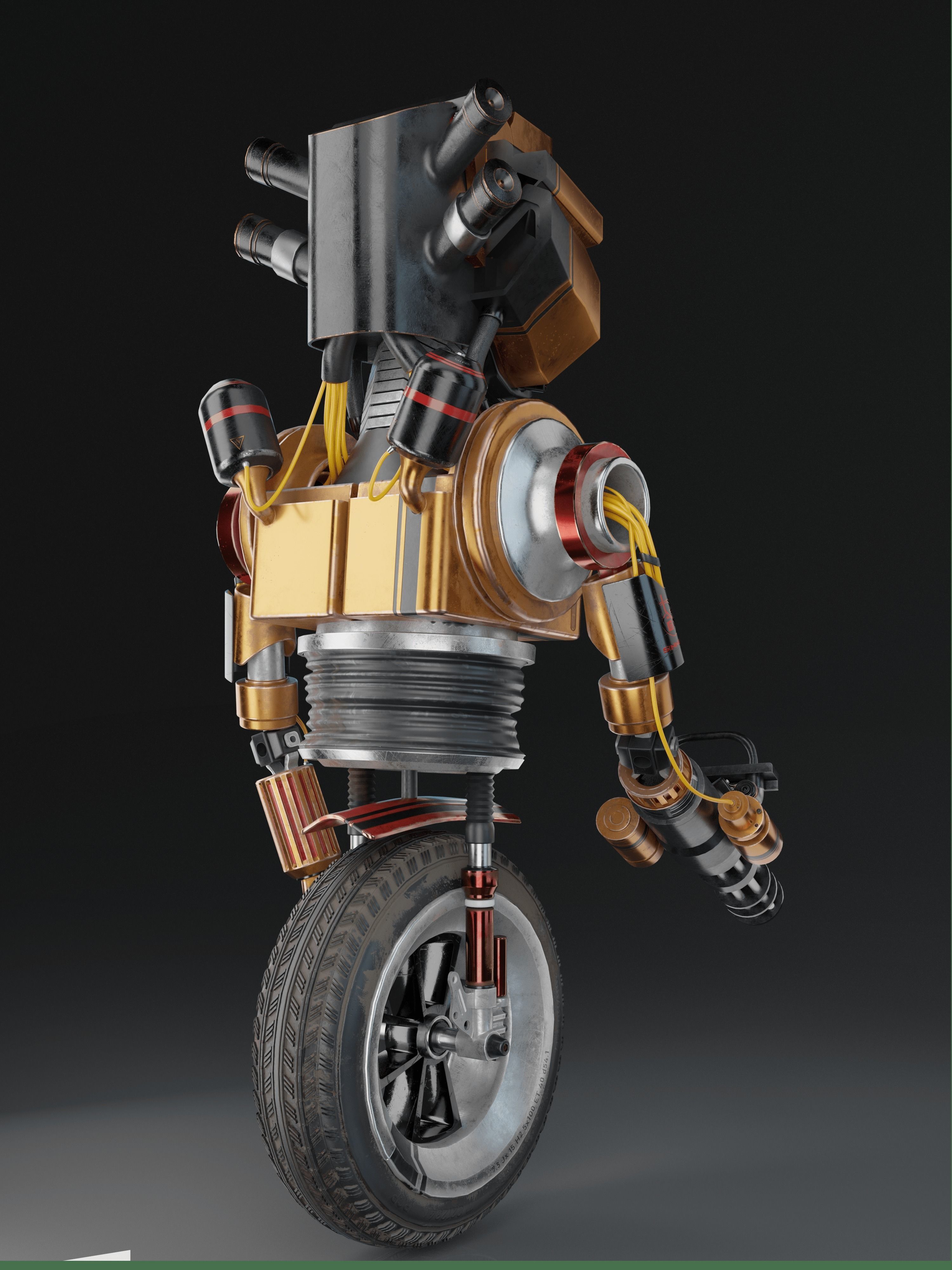 Sci-fi Robot SINNER Low-poly 3D model_4