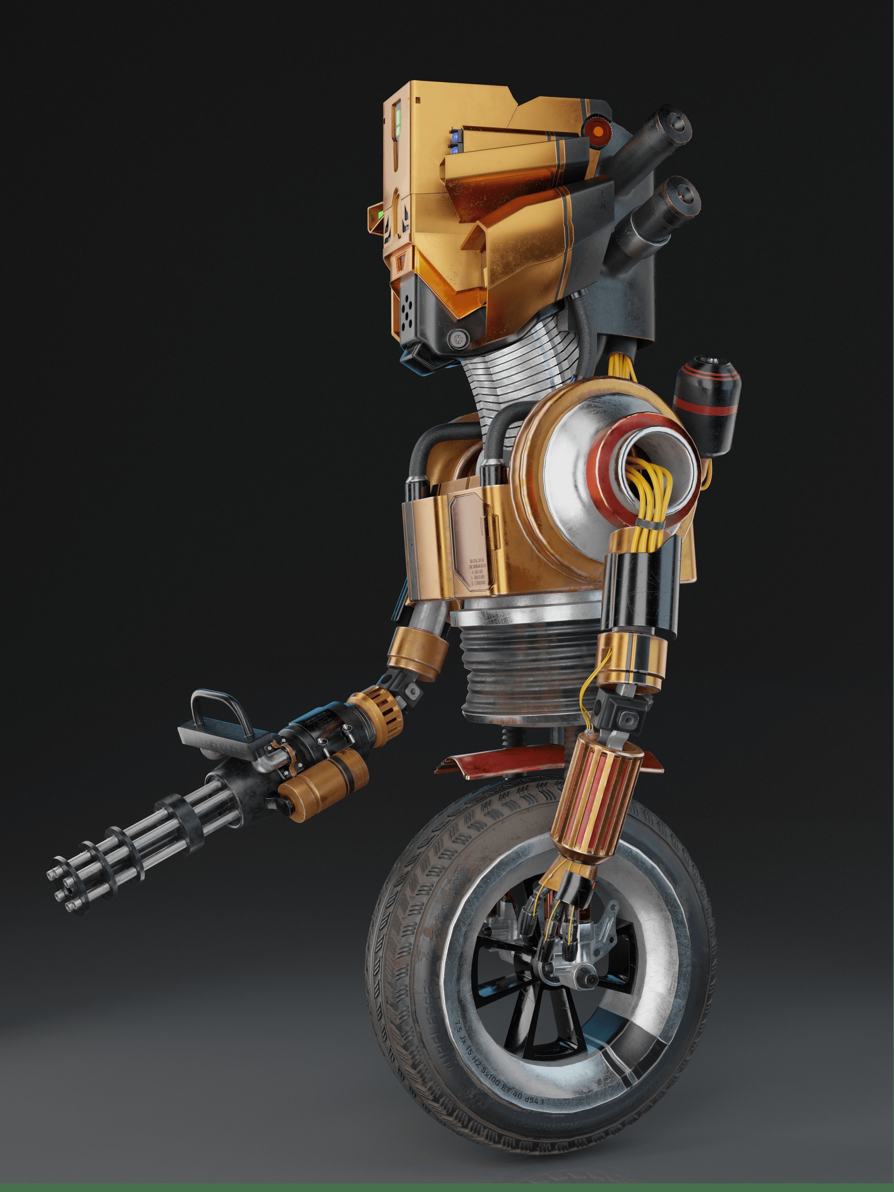 Sci-fi Robot SINNER Low-poly 3D model_3