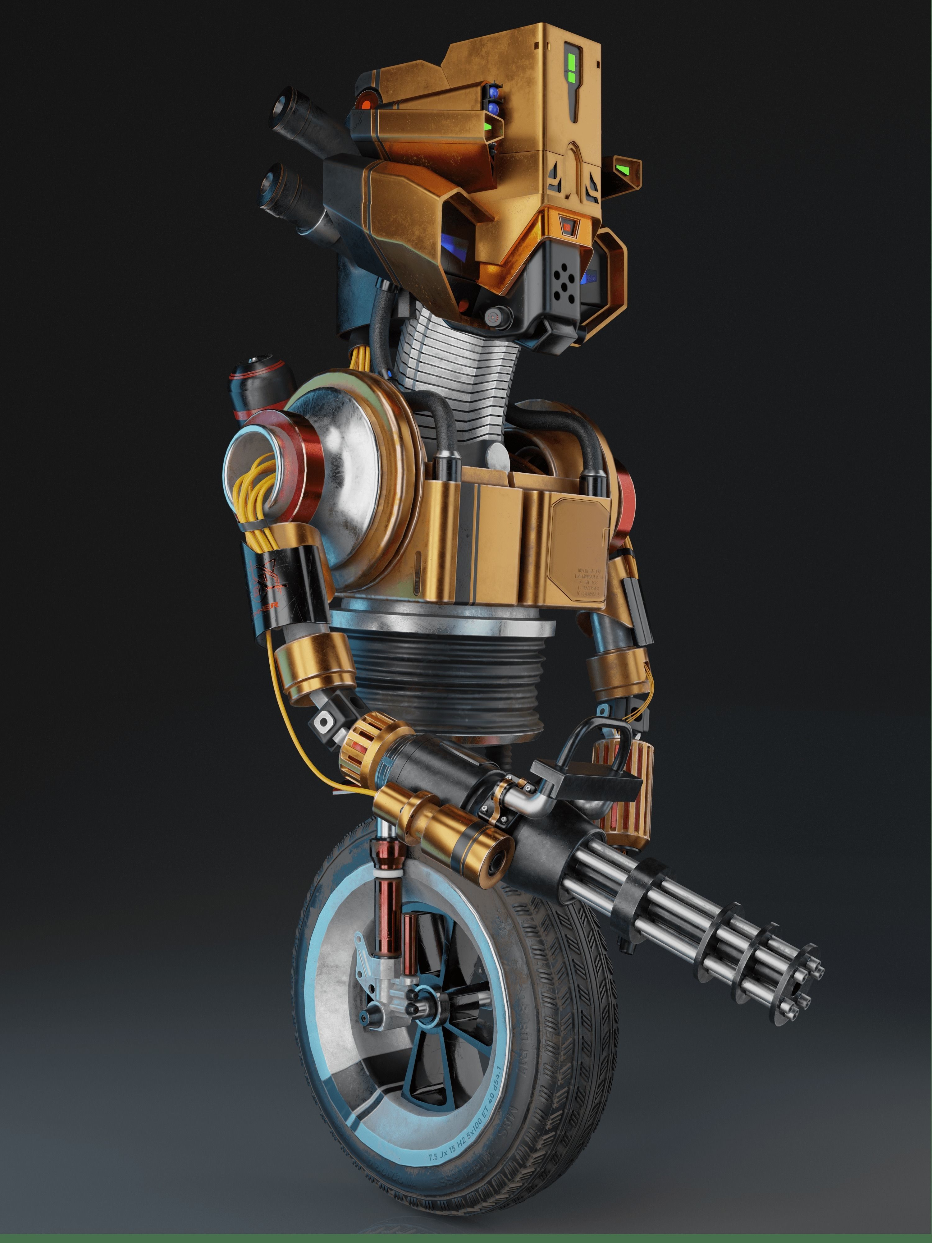 Sci-fi Robot SINNER Low-poly 3D model_0