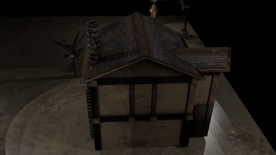 Medieval Blacksmith House Low-poly 3D model_3