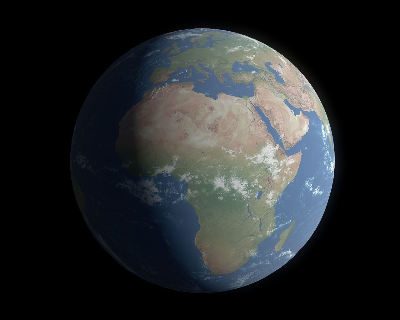 Earth 3D model with 8k textures Free low-poly 3D model_1