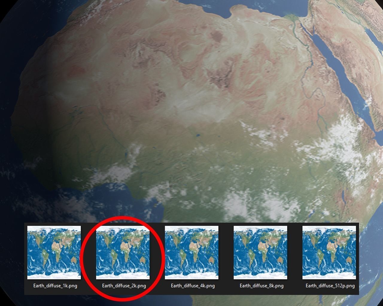 Earth 3D model with 8k textures Free low-poly 3D model_10