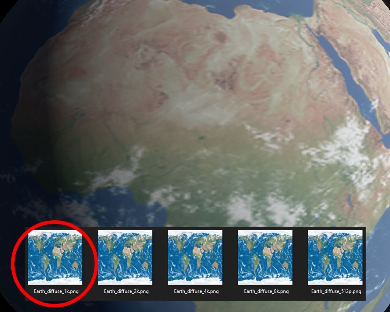 Earth 3D model with 8k textures Free low-poly 3D model_12