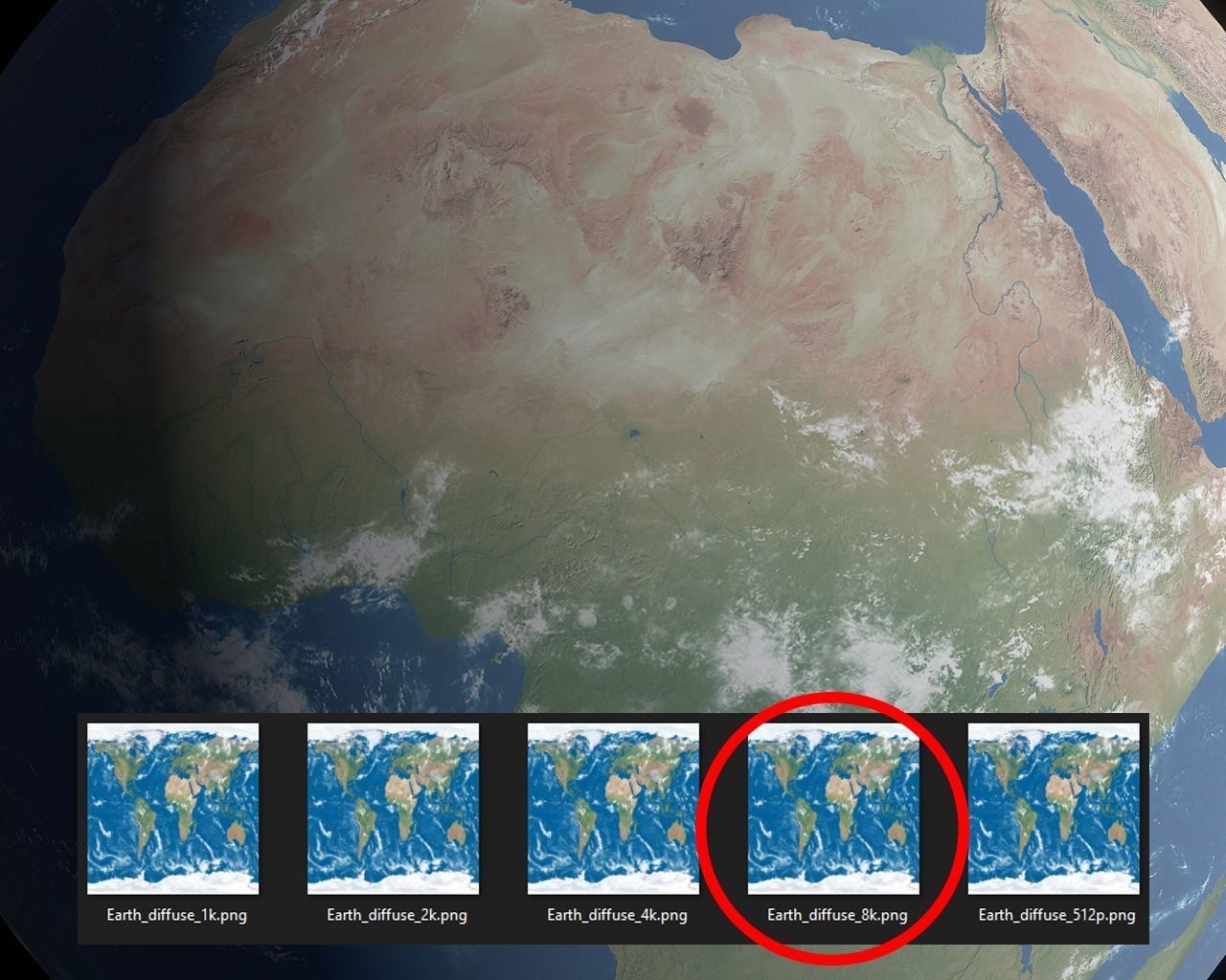 Earth 3D model with 8k textures Free low-poly 3D model_6