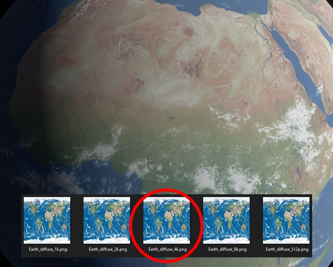 Earth 3D model with 8k textures Free low-poly 3D model_8