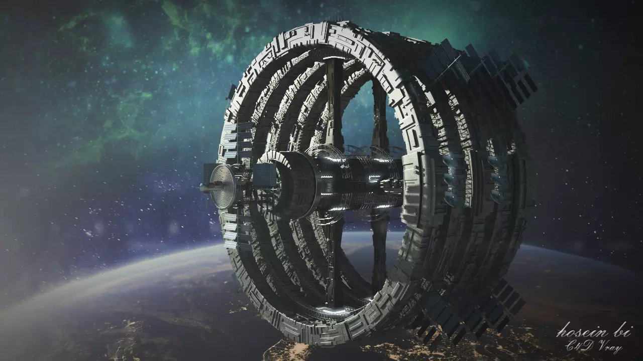 space station 3D model_0