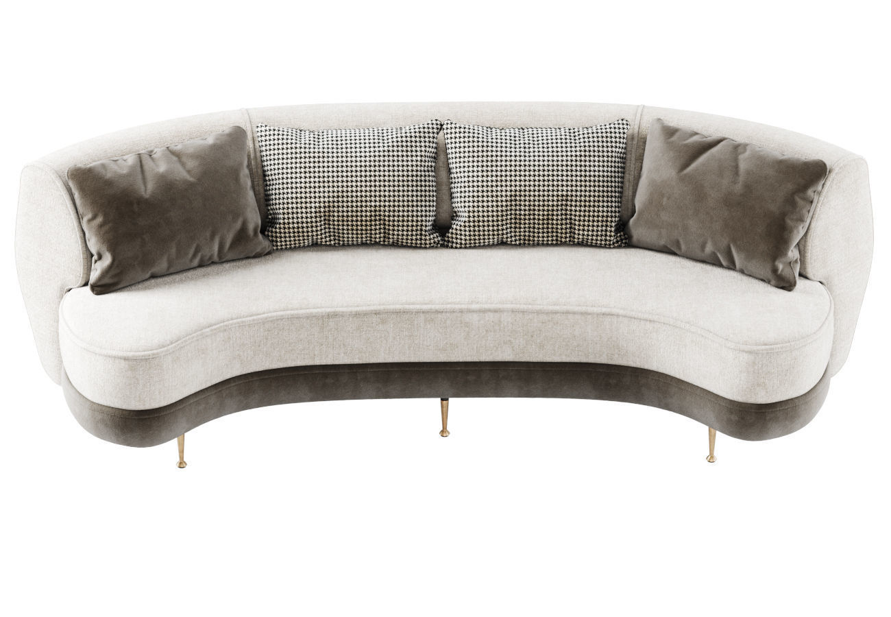 Gabriel curve loveseat  3D model_6