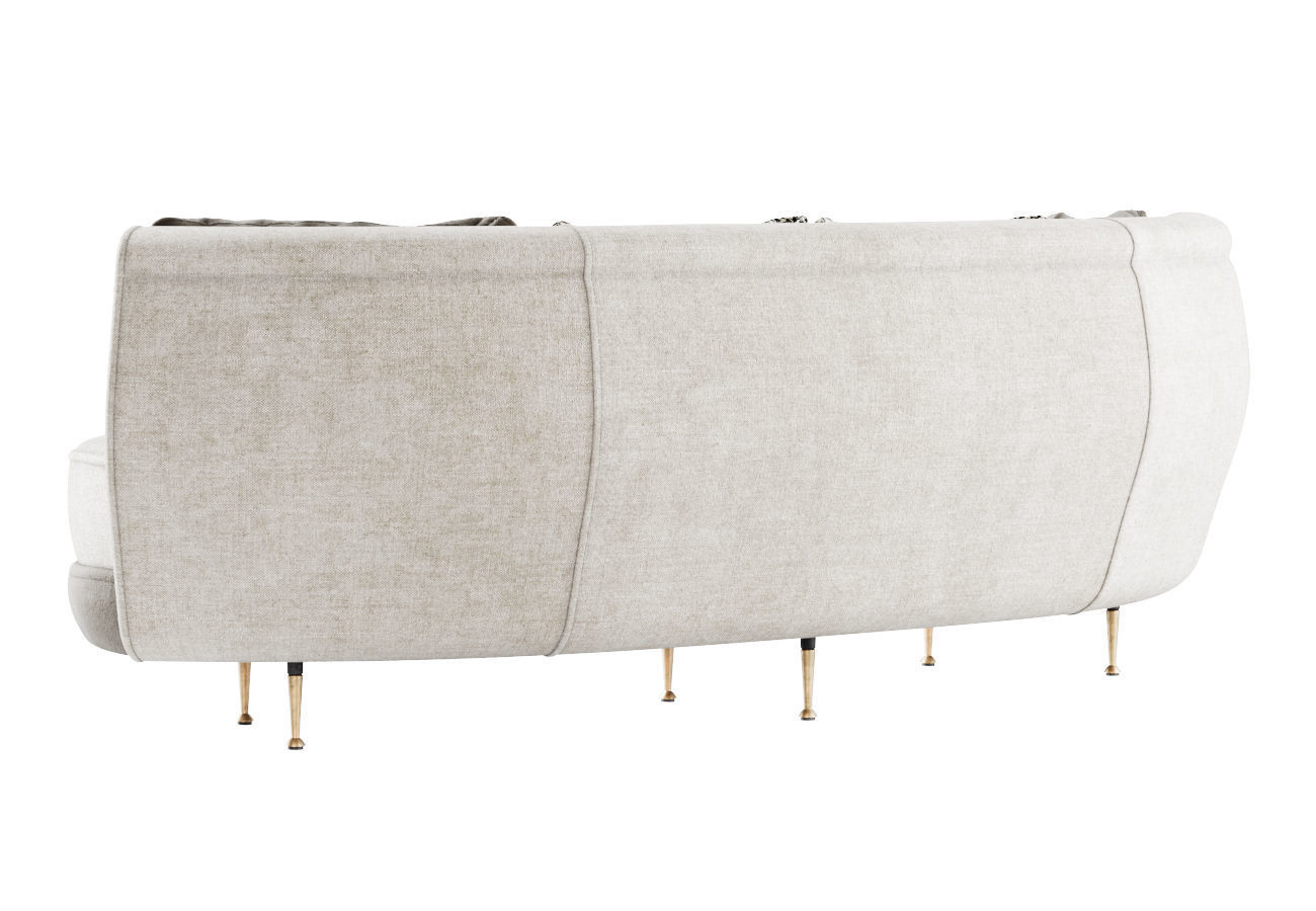 Gabriel curve loveseat  3D model_5