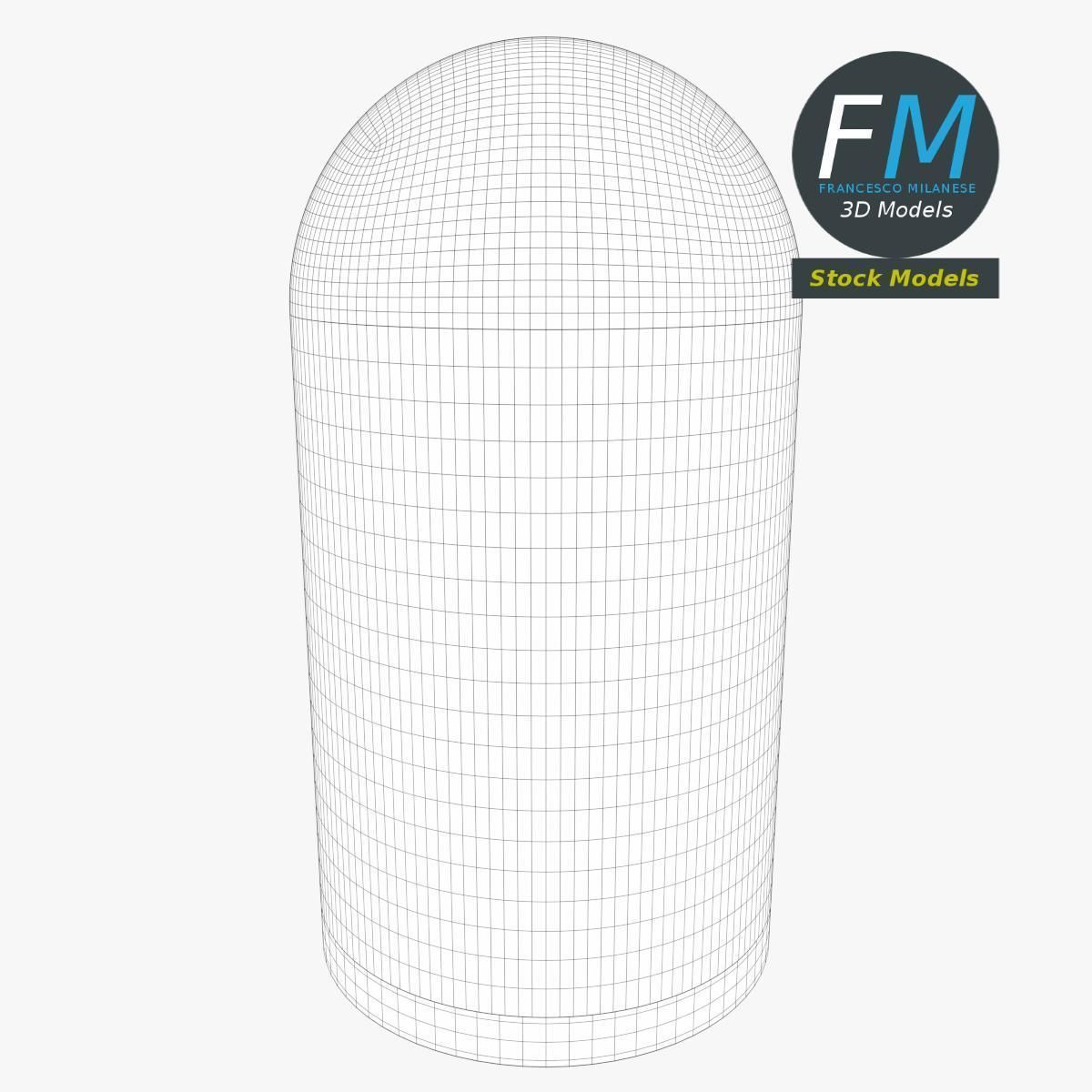 Glass dome with base 3D model_7
