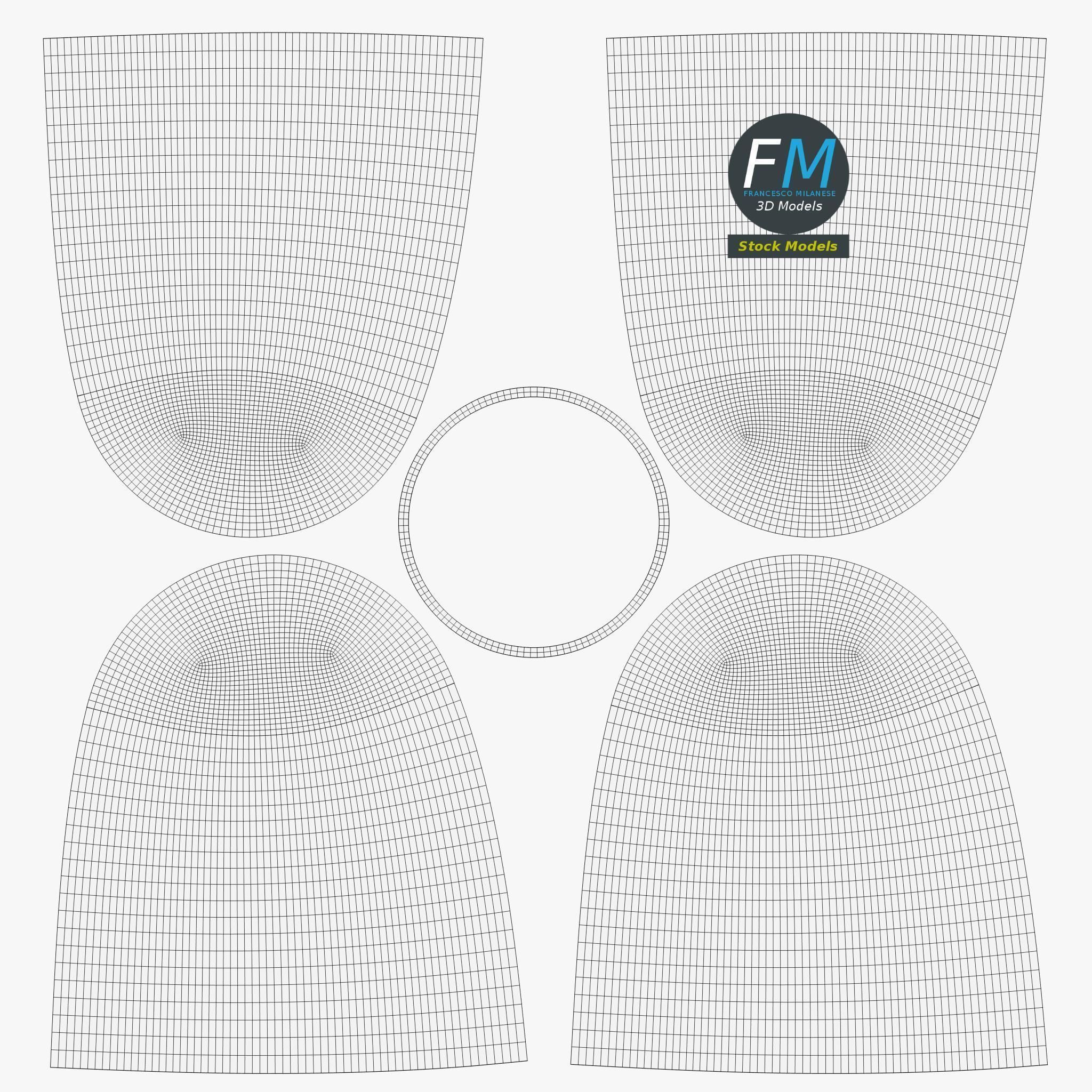 Glass dome with base 3D model_12