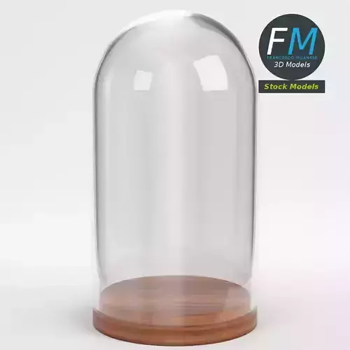 Glass dome with base 3D model