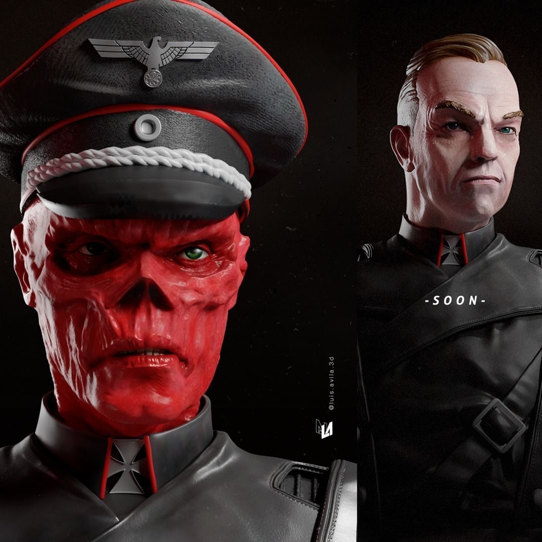 Red Skull Marvel - Fan Art Statue 3D print model_5