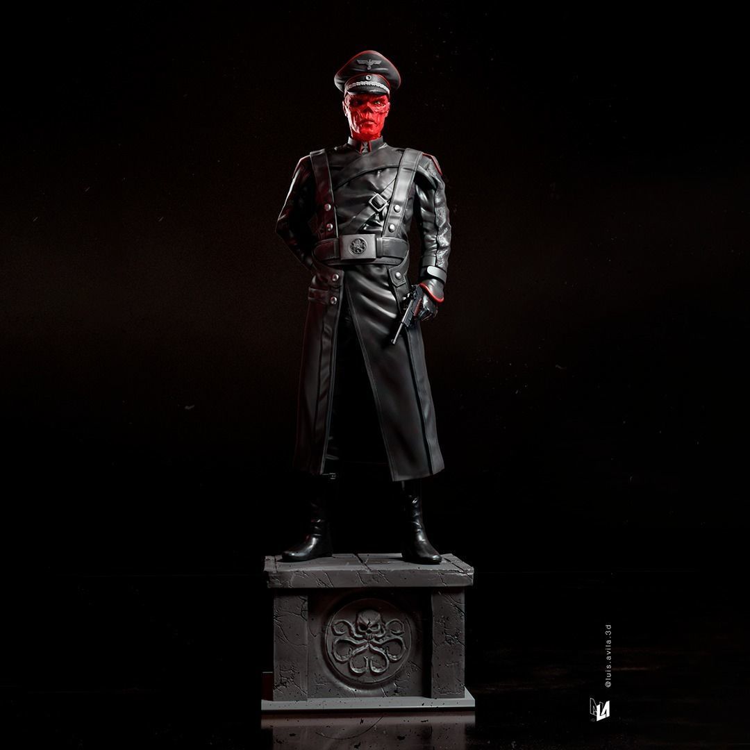 Red Skull Marvel - Fan Art Statue 3D print model_4