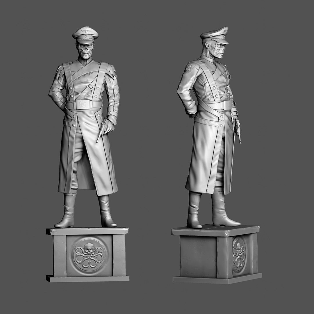 Red Skull Marvel - Fan Art Statue 3D print model_6