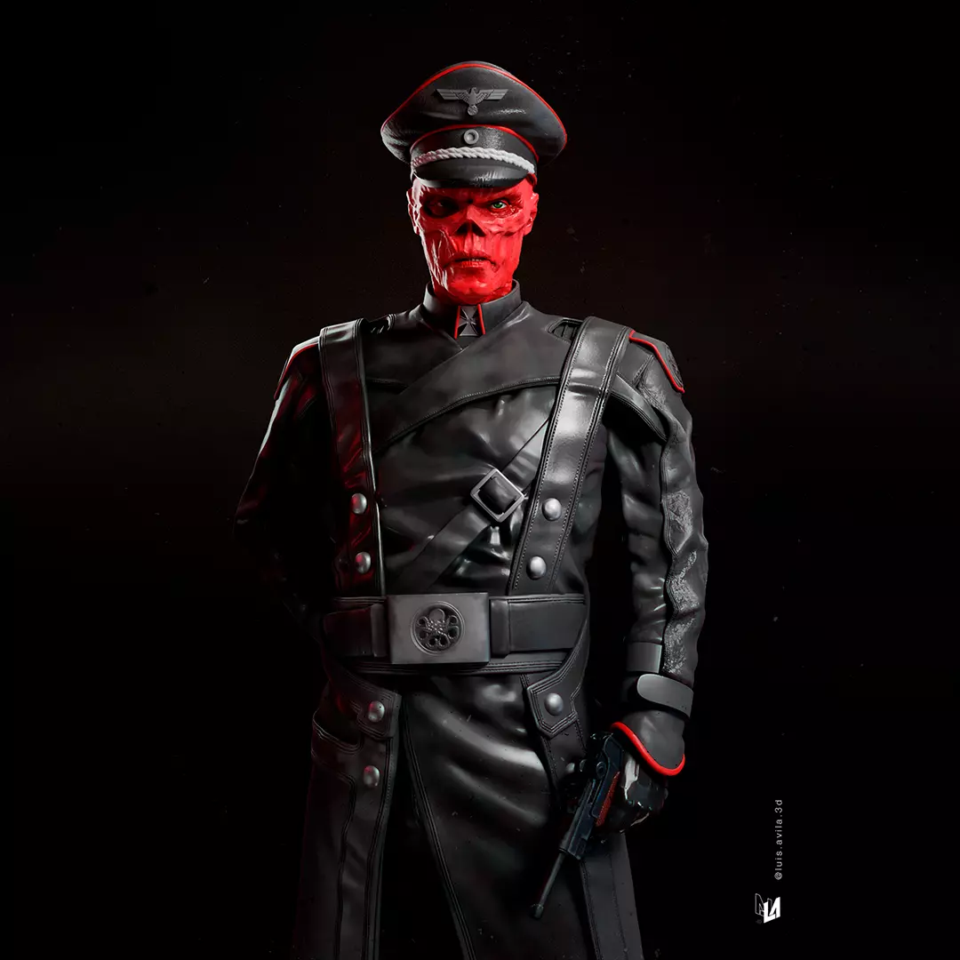 Red Skull Marvel - Fan Art Statue 3D print model_0