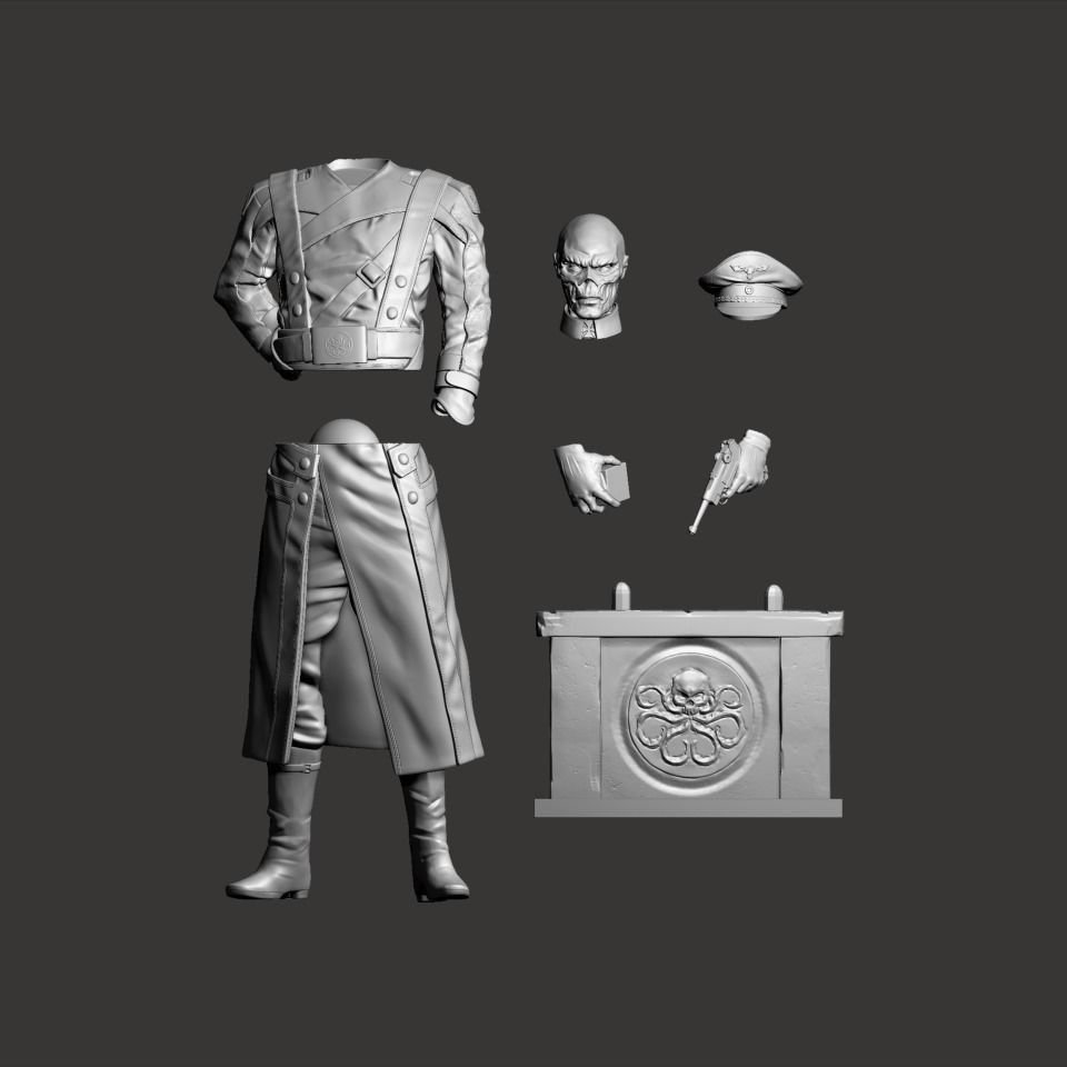 Red Skull Marvel - Fan Art Statue 3D print model_8