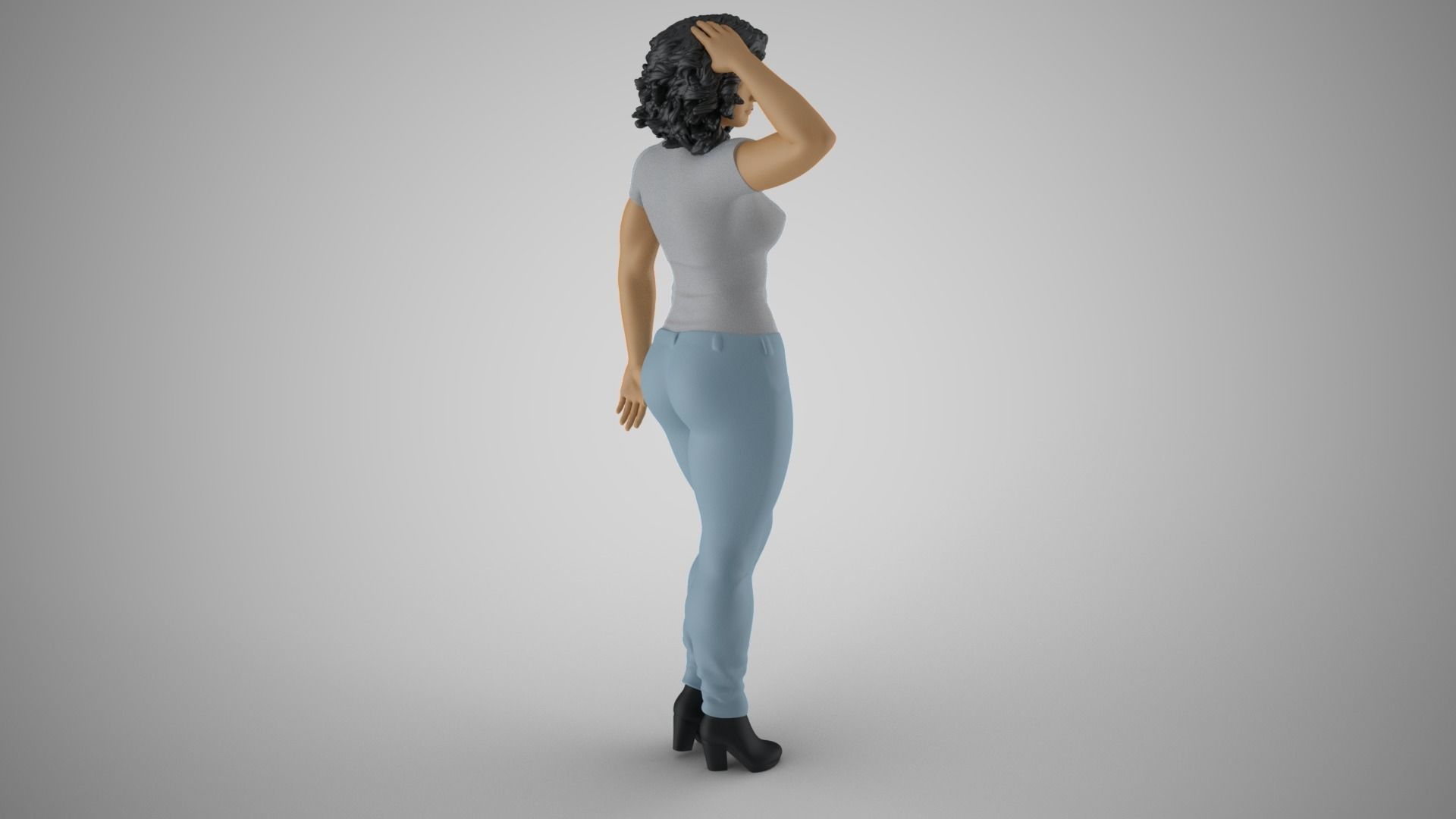 Woman City Mood 3D print model_6