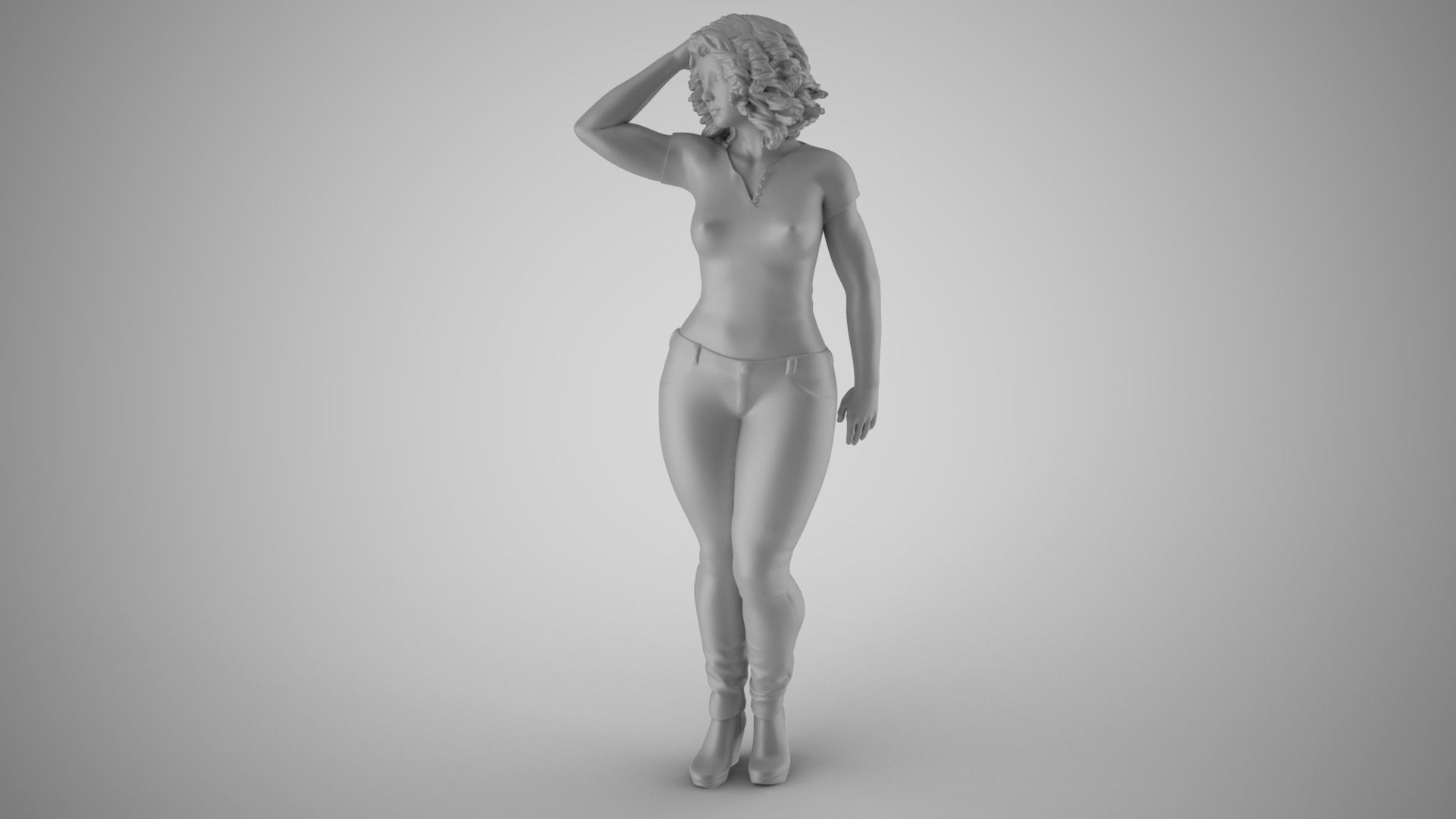 Woman City Mood 3D print model_1