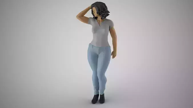Woman City Mood 3D print model