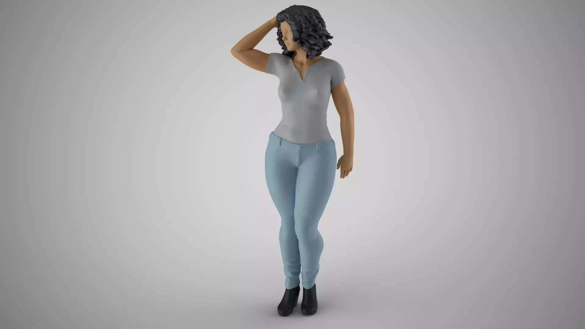 Woman City Mood 3D print model_0