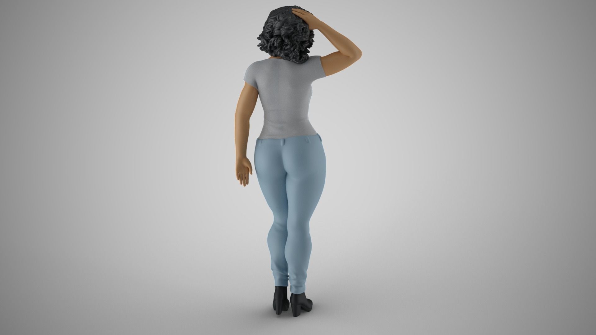 Woman City Mood 3D print model_7