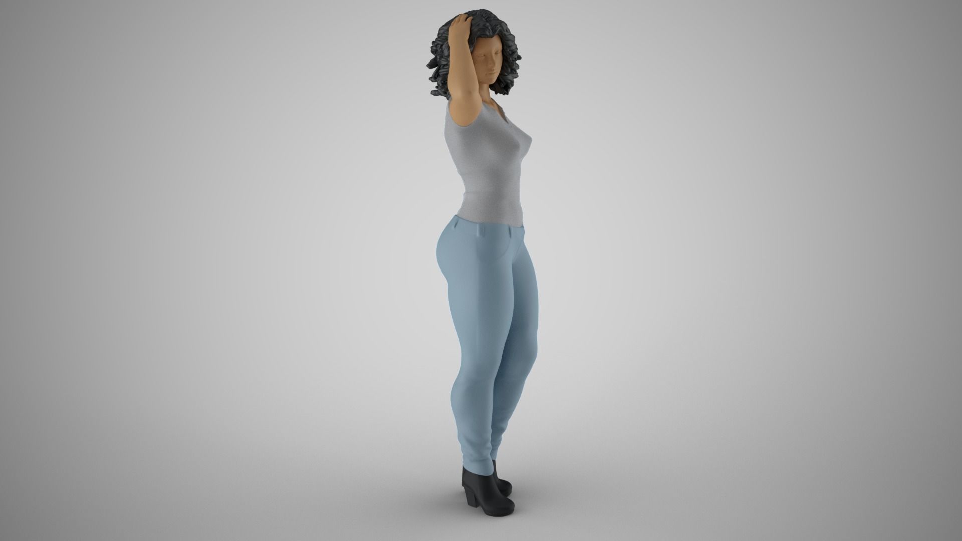 Woman City Mood 3D print model_5