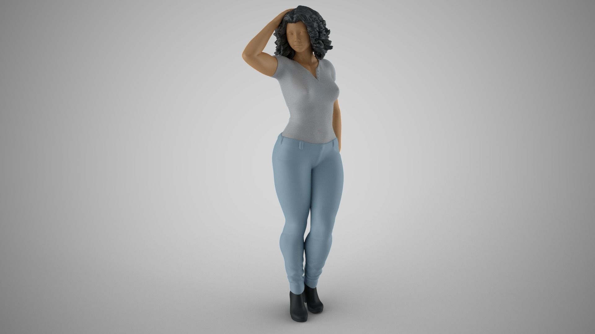 Woman City Mood 3D print model_4