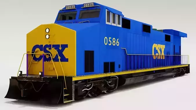 Diesel locomotive 3D model