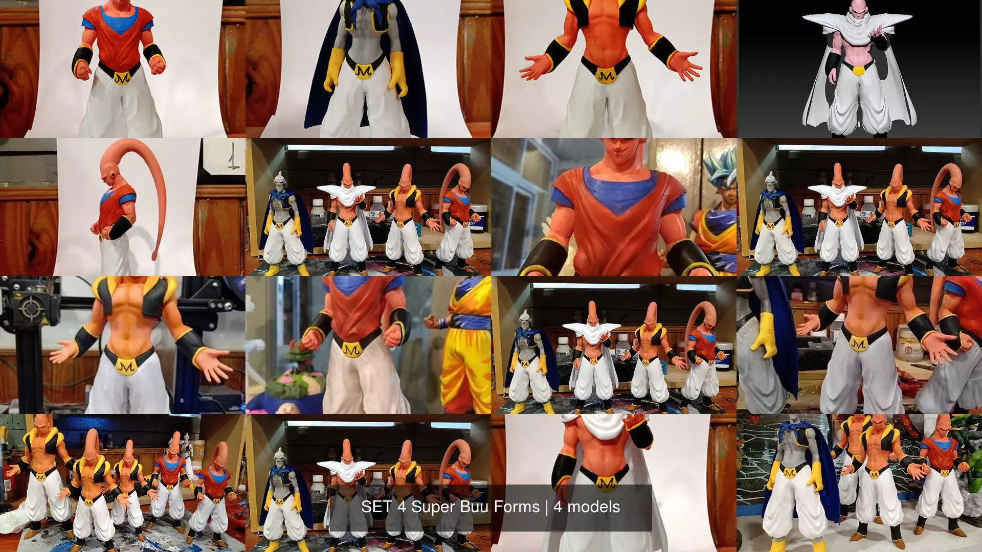 SET 4 Super Buu Forms 3D Model Collection_1