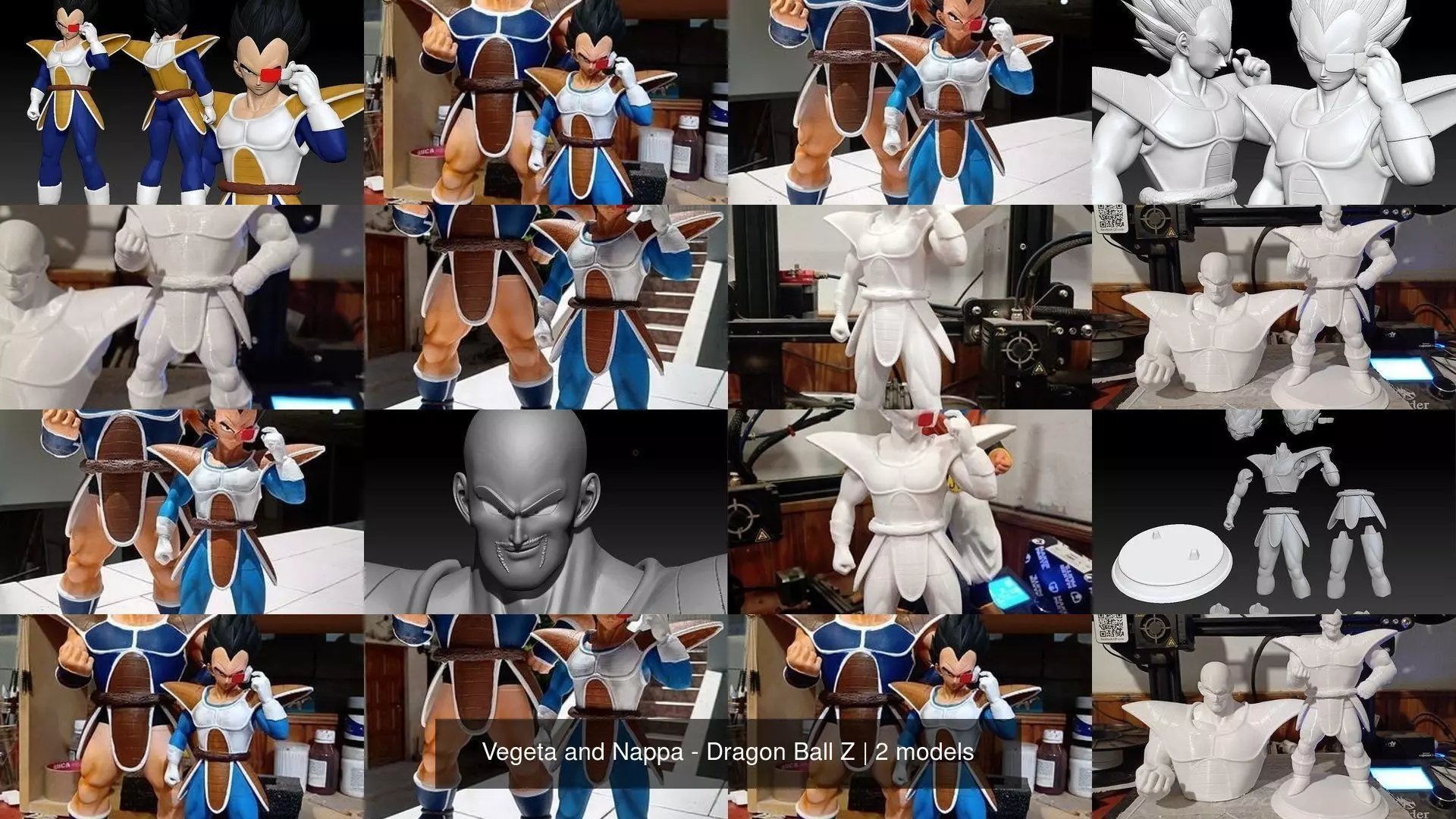 Vegeta and Nappa - Dragon Ball Z 3D Model Collection_1