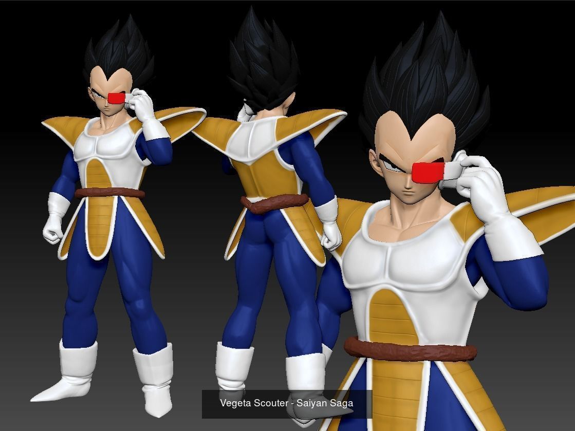 Vegeta and Nappa - Dragon Ball Z 3D Model Collection_4