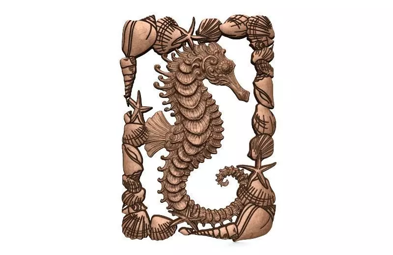 seahorse CNC 3D print model_0