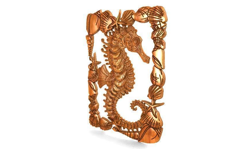 seahorse CNC 3D print model_4