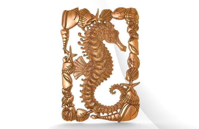 seahorse CNC 3D print model_1