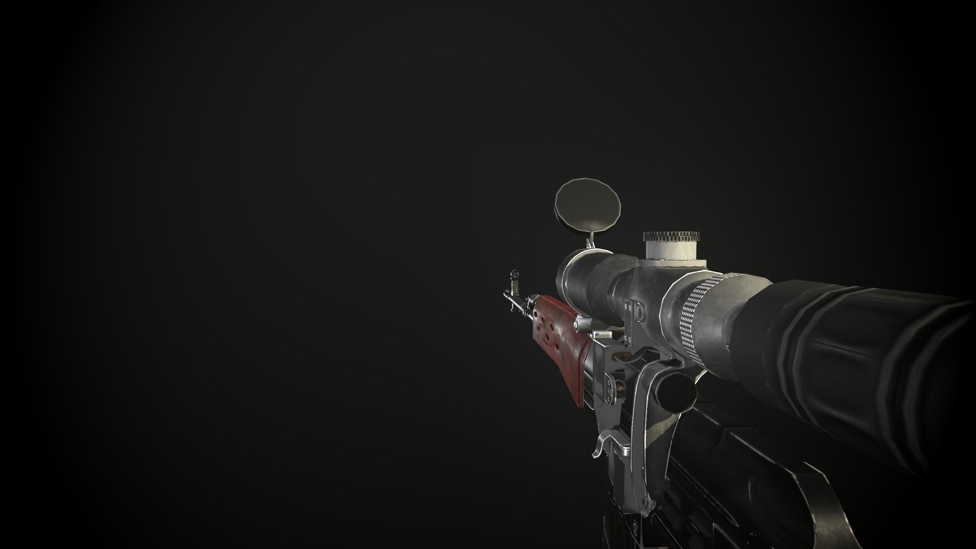 Dragunov Sniper Rifle Low-poly 3D model_11