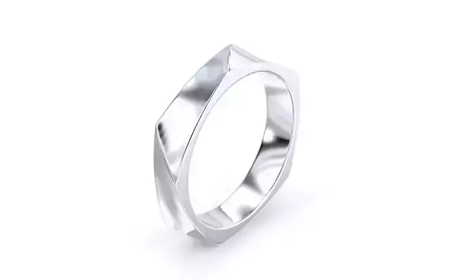 gold wedding ring 3D print model