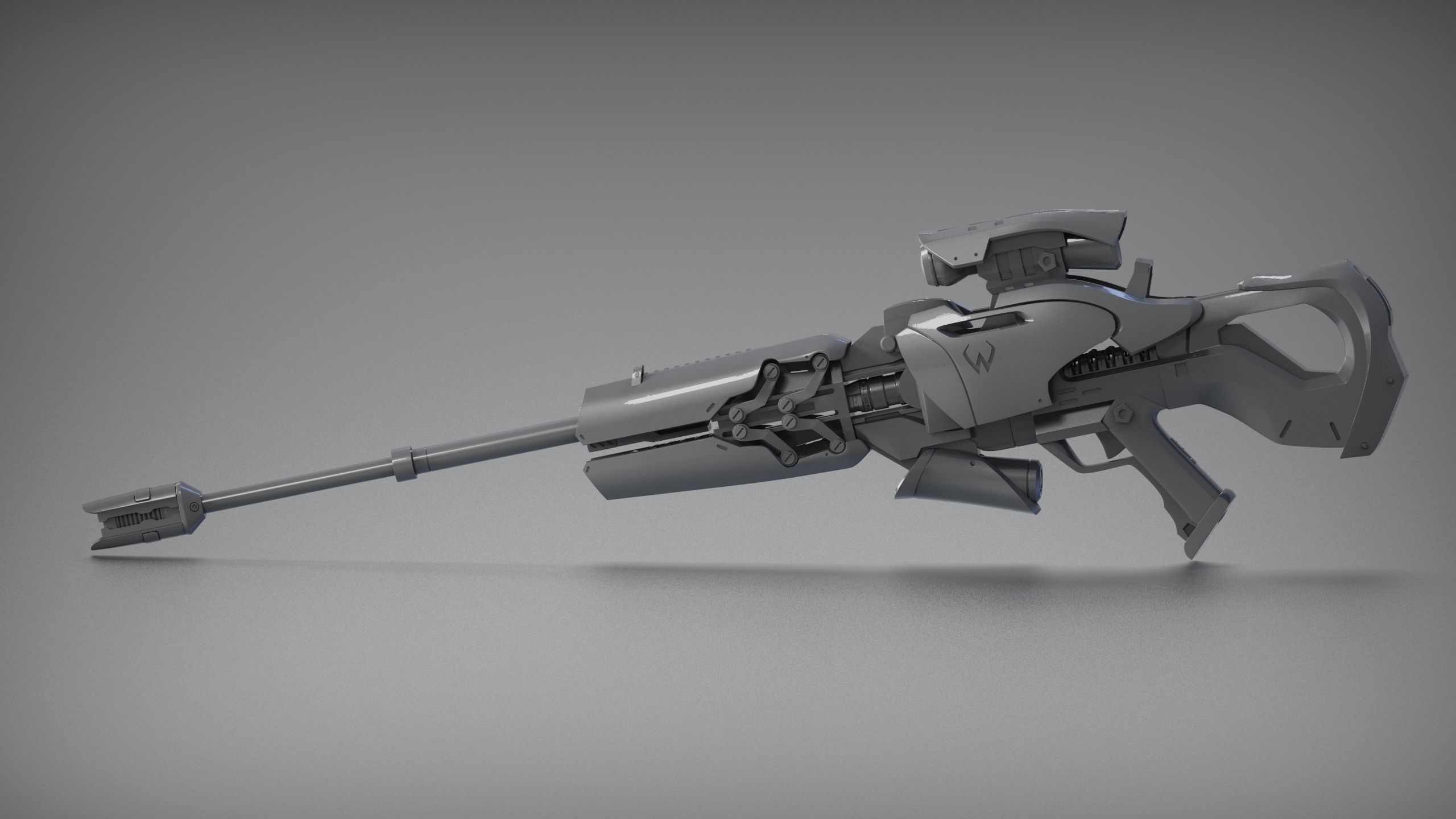 Overwatch Widowmaker Gun - Original Skin - Seperate pieces 3D print model