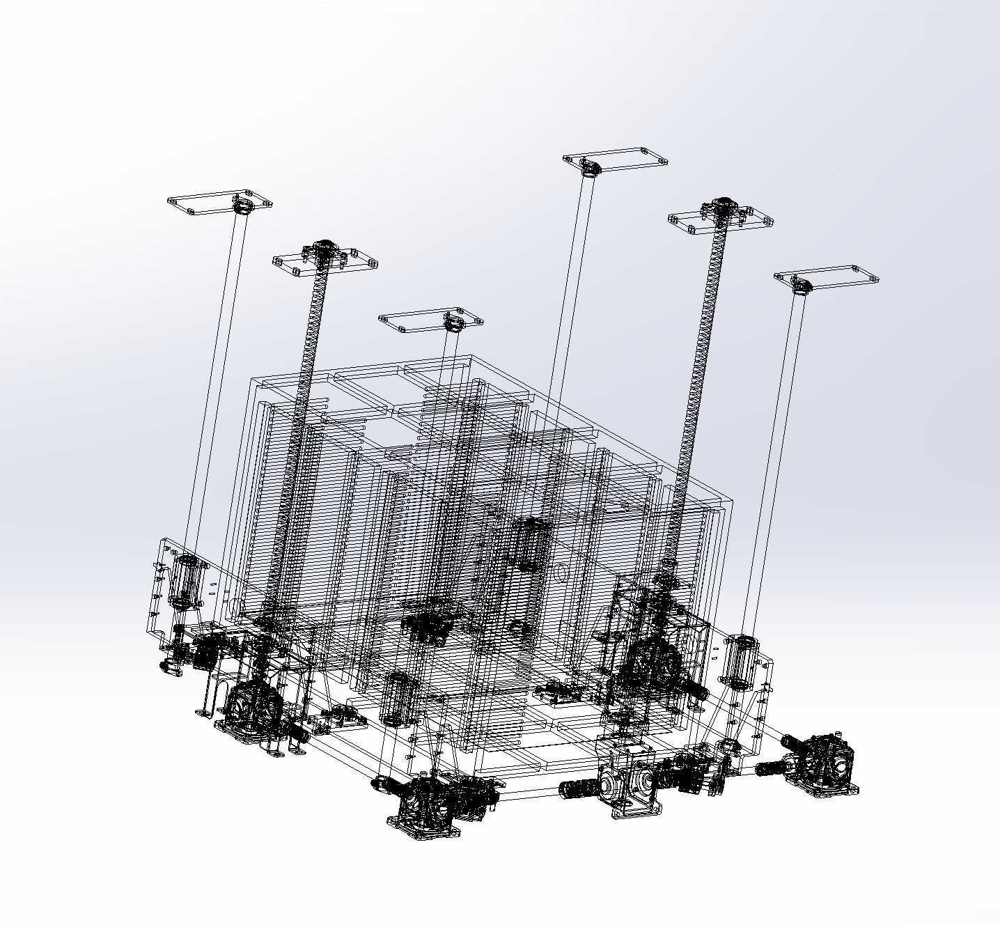 Positioning mechanism of heavy-duty platform 3D model_6